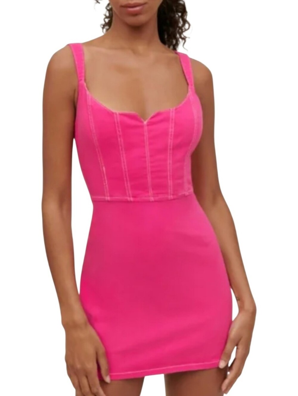 Reformation‎ Jolie Fuschia Pink Bustier Bodycon Mini Dress Size 6